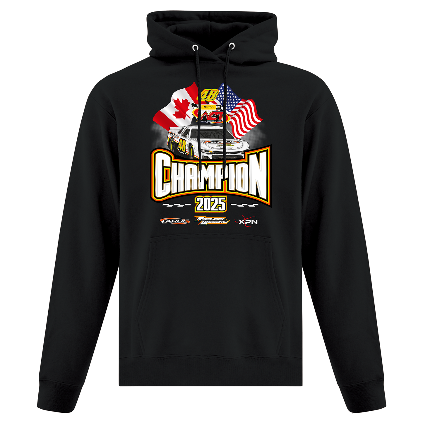 Hoodie noir CHAMPION 2025 - Unisexe